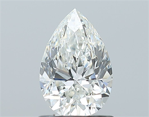 Picture of Natural Diamond 1.01 Carats, Pear with  Cut, H Color, VVS2 Clarity and Certified by GIA