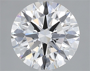 Picture of Lab Grown Diamond 2.82 Carats, Round with Excellent Cut, D Color, VVS2 Clarity and Certified by GIA