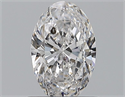 Natural Diamond 0.70 Carats, Oval with  Cut, D Color, SI2 Clarity and Certified by GIA
