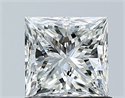 Natural Diamond 1.01 Carats, Princess with  Cut, H Color, SI1 Clarity and Certified by GIA