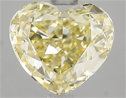 Picture of Lab Grown Diamond 2.06 Carats, Heart with  Cut, Fancy Yellow Color, VS1 Clarity and Certified by IGI