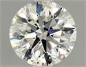 Natural Diamond 1.01 Carats, Round with Excellent Cut, K Color, SI2 Clarity and Certified by GIA