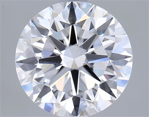Picture of Lab Grown Diamond 2.01 Carats, Round with Excellent Cut, D Color, IF Clarity and Certified by IGI