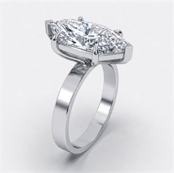 Picture of Solitaire engagement ring for large Dutch Marquise diamonds