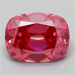 Picture of Lab Grown Diamond 3.15 Carats, Cushion with  Cut, Fancy Vivid Pink Color, VVS2 Clarity and Certified by IGI