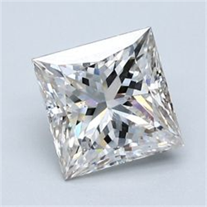 Foto Diamante Natural 1.72 quilates, Princesa , Color J, claridad SI2 y certificado GIA de