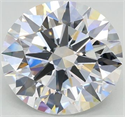 Lab Grown Diamond 3.03 Carats, Round with Excellent Cut, E Color, VVS2 Clarity and Certified by GIA