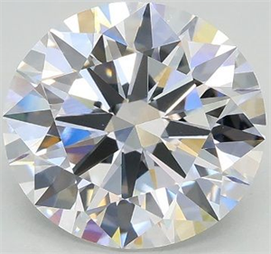 Picture of Lab Grown Diamond 3.03 Carats, Round with Excellent Cut, E Color, VVS2 Clarity and Certified by GIA