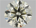 Natural Diamond 0.90 Carats, Round with Very Good Cut, M Color, VVS1 Clarity and Certified by HRD