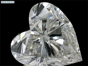 Picture of Natural Diamond 4.04 Carats, Heart with  Cut, I Color, SI2 Clarity and Certified by GIA