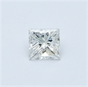 Natural Diamond 0.31 Carats, Princess with  Cut, D Color, SI2 Clarity and Certified by GIA