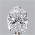 Natural Diamond 1.41 Carats, Oval with  Cut, D Color, VS2 Clarity and Certified by GIA