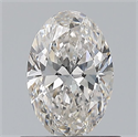 Natural Diamond 0.70 Carats, Oval with  Cut, H Color, VS1 Clarity and Certified by GIA