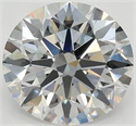 Lab Grown Diamond 2.02 Carats, Round with Excellent Cut, F Color, VS1 Clarity and Certified by GIA
