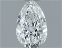 Diamante Natural 0.34 quilates, De pera , Color F, claridad VVS2 y certificado GIA