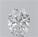 Natural Diamond 1.21 Carats, Oval with  Cut, E Color, I1 Clarity and Certified by GIA