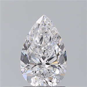 Picture of Natural Diamond 1.50 Carats, Pear with  Cut, D Color, SI1 Clarity and Certified by GIA