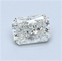 Natural Diamond 0.90 Carats, Radiant with  Cut, H Color, VVS1 Clarity and Certified by GIA
