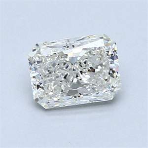 Picture of Natural Diamond 0.90 Carats, Radiant with  Cut, H Color, VVS1 Clarity and Certified by GIA