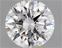 Natural Diamond 0.55 Carats, Round with Excellent Cut, H Color, VVS2 Clarity and Certified by GIA