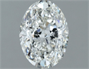 Natural Diamond 1.52 Carats, Oval with  Cut, F Color, SI2 Clarity and Certified by GIA