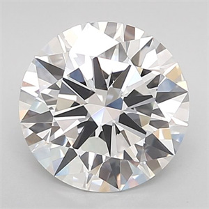 Picture of Lab Grown Diamond 2.65 Carats, Round with Ideal Cut, D Color, VVS2 Clarity and Certified by IGI