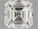 Natural Diamond 0.91 Carats, Asscher with  Cut, K Color, VVS2 Clarity and Certified by GIA
