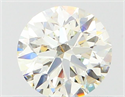 Natural Diamond 0.53 Carats, Round with Excellent Cut, H Color, IF Clarity and Certified by IGI