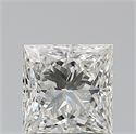 Natural Diamond 0.90 Carats, Princess with  Cut, H Color, VVS1 Clarity and Certified by GIA