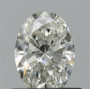 Picture of Natural Diamond 0.43 Carats, Oval with  Cut, G Color, IF Clarity and Certified by IGI