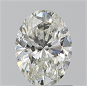 Natural Diamond 1.00 Carats, Oval with  Cut, H Color, SI2 Clarity and Certified by GIA