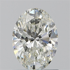 Picture of Natural Diamond 1.00 Carats, Oval with  Cut, H Color, SI2 Clarity and Certified by GIA