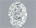Natural Diamond 0.50 Carats, Oval with  Cut, G Color, I1 Clarity and Certified by GIA