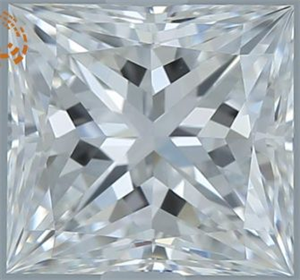 Picture of Natural Diamond 1.04 Carats, Princess with  Cut, E Color, VS1 Clarity and Certified by GIA