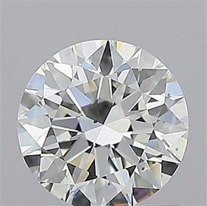 Picture of Natural Diamond 0.70 Carats, Round with Excellent Cut, H Color, VS2 Clarity and Certified by GIA