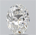 Natural Diamond 1.20 Carats, Oval with  Cut, F Color, SI1 Clarity and Certified by GIA