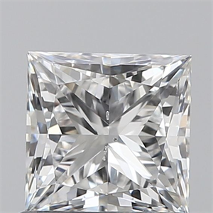 Picture of Natural Diamond 0.90 Carats, Princess with  Cut, F Color, SI2 Clarity and Certified by GIA