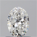 Natural Diamond 0.62 Carats, Oval with  Cut, F Color, VVS1 Clarity and Certified by GIA