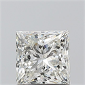 Natural Diamond 1.01 Carats, Princess with  Cut, I Color, VS1 Clarity and Certified by GIA
