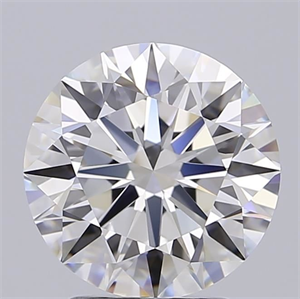 Picture of Lab Grown Diamond 2.51 Carats, Round with Excellent Cut, D Color, IF Clarity and Certified by GIA