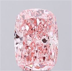 Picture of Lab Grown Diamond 4.05 Carats, CUSHION MODIFIED with  Cut, Fancy Vivid Pink Color, VVS2 Clarity and Certified by IGI
