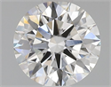 Lab Grown Diamond 1.04 Carats, Round with Ideal Cut, E Color, VVS2 Clarity and Certified by IGI