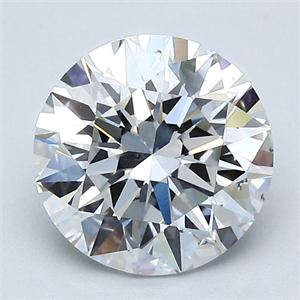 Picture of Natural Diamond 2.06 Carats, Round with Excellent Cut, E Color, SI1 Clarity and Certified by GIA