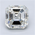 Natural Diamond 3.02 Carats, Asscher with  Cut, I Color, SI1 Clarity and Certified by GIA