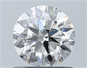 Natural Diamond 0.72 Carats, Round with Excellent Cut, G Color, IF Clarity and Certified by GIA