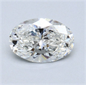 Natural Diamond 1.02 Carats, Oval with  Cut, G Color, SI1 Clarity and Certified by GIA