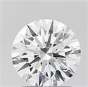 Lab Grown Diamond 1.26 Carats, Round with Ideal Cut, D Color, VVS2 Clarity and Certified by IGI