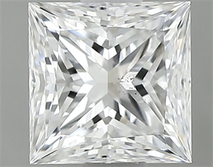 Foto Diamante Natural 0.63 quilates, Princesa , Color E, claridad SI1 y certificado GIA de