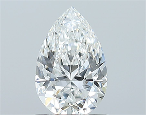 Picture of Natural Diamond 0.91 Carats, Pear with  Cut, F Color, VVS1 Clarity and Certified by GIA