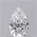 Natural Diamond 0.50 Carats, Pear with  Cut, D Color, SI1 Clarity and Certified by GIA